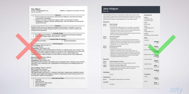 exemples de modèles de CV