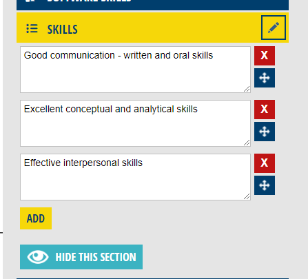 cv de compétences en anglais