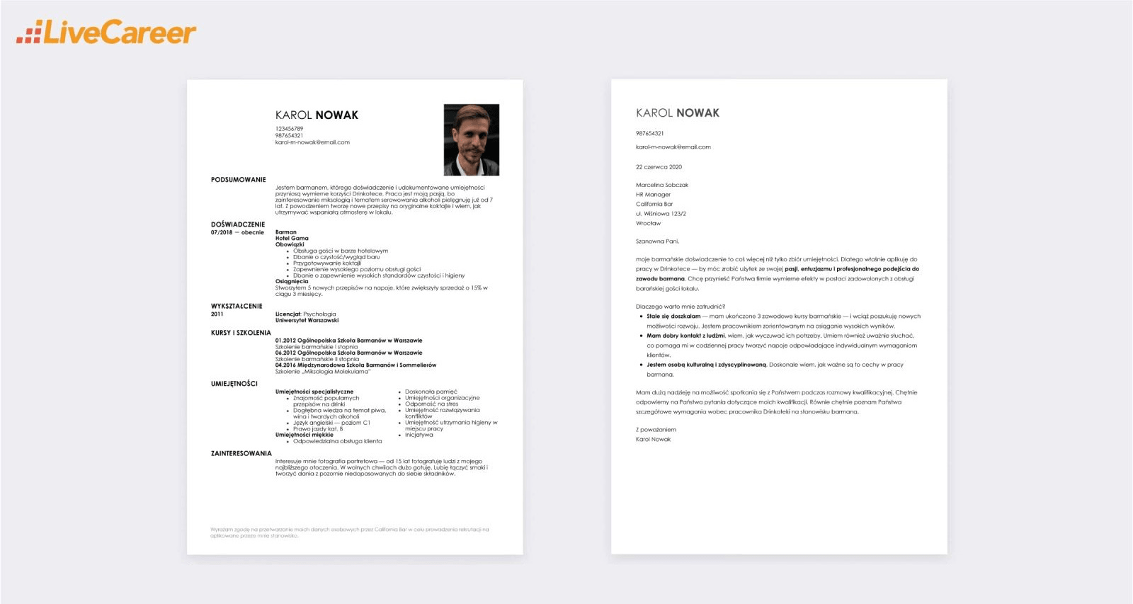 lettre de motivation CV