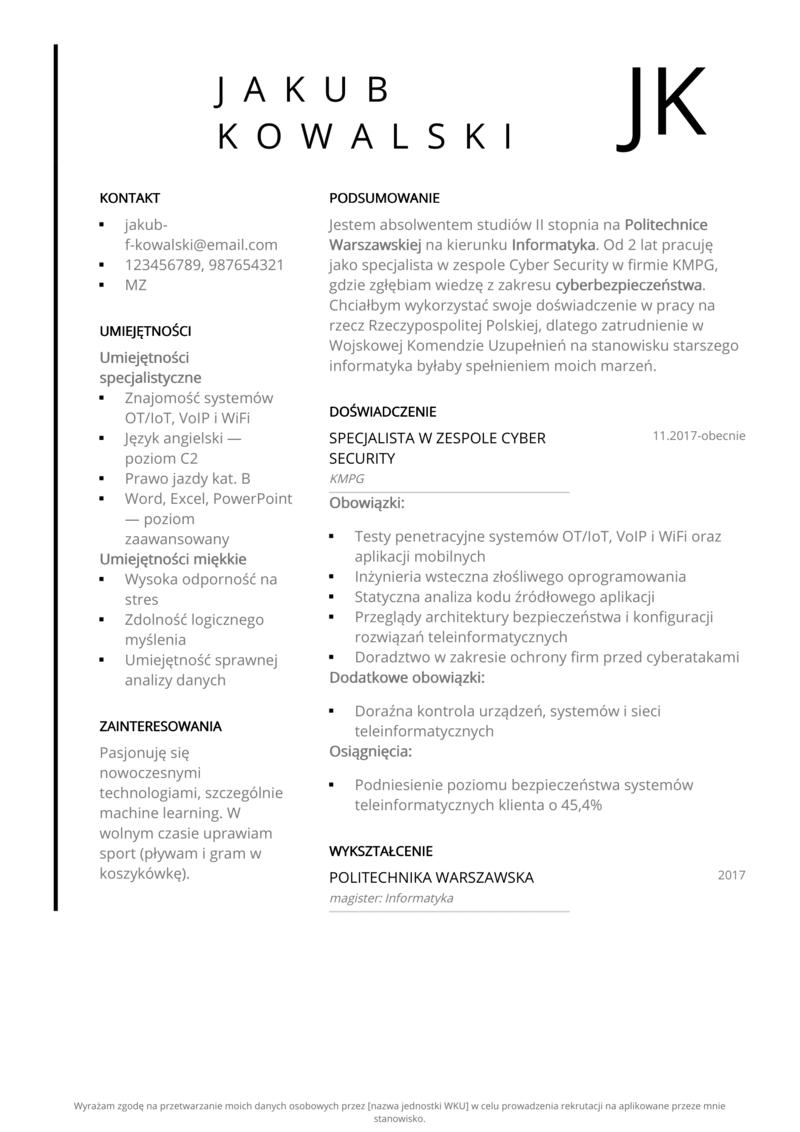 modèle de cv pdf