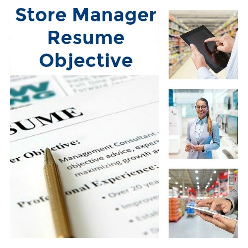Collage de 3 photos de gérants de magasin au travail et d'un CV