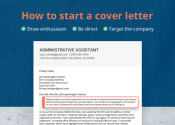 Infographie montrant comment commencer une lettre de motivation