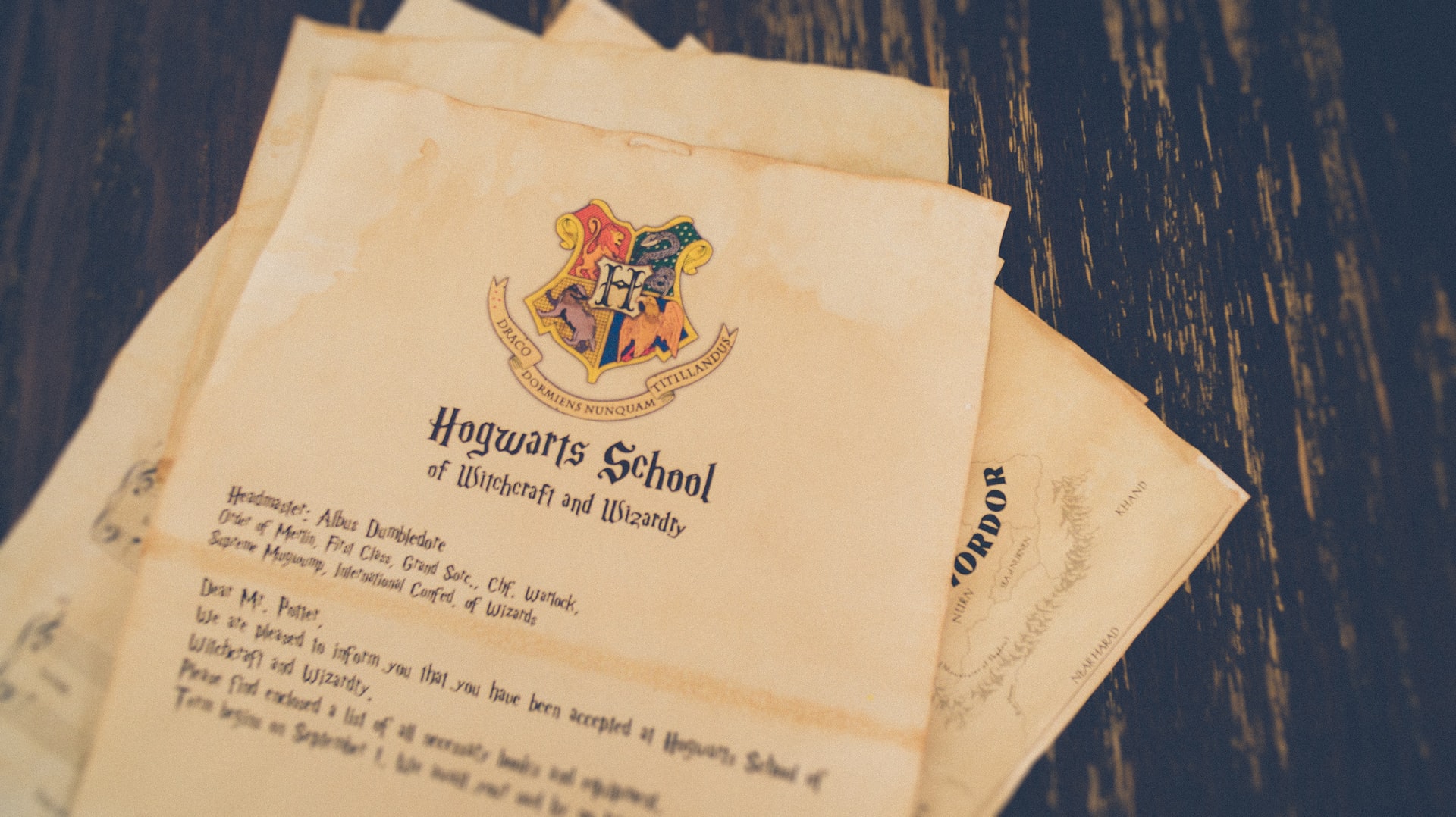 Une lettre de Dumbledore à Harry Potter