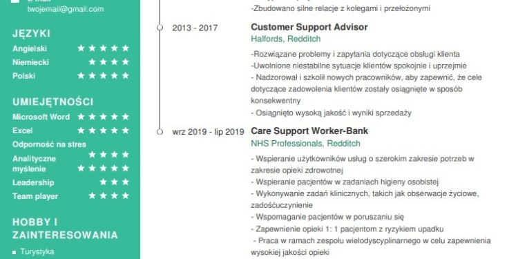 Exemple de CV pour un étudiant