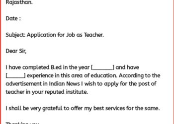 Demande d'emploi pour professeur d'école