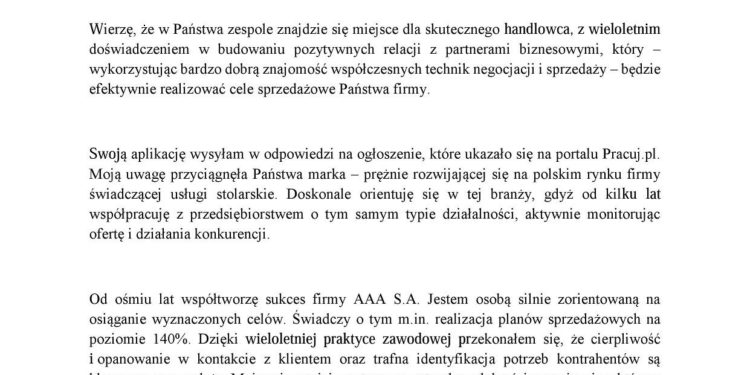 lettre de motivation