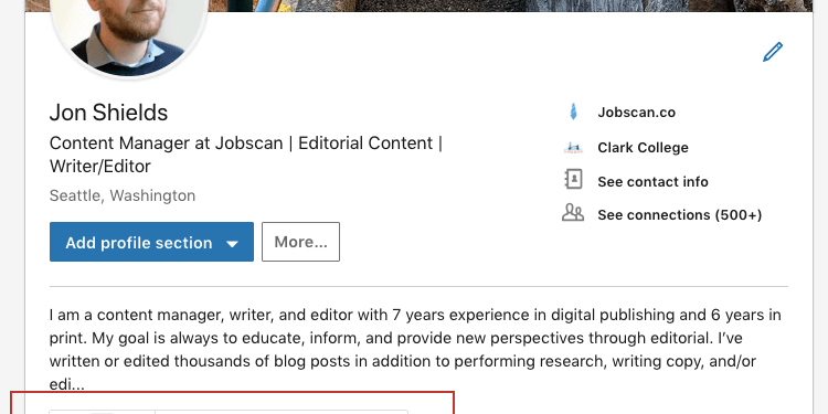 où vous téléchargez votre CV sur linkedin