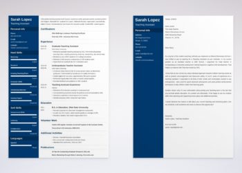 curriculum vitae et lettre de motivation d'assistant d'enseignement