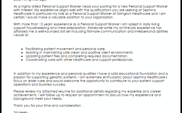 travailleur de soutien personnel