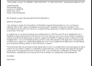 travailleur de soutien aux personnes handicapées