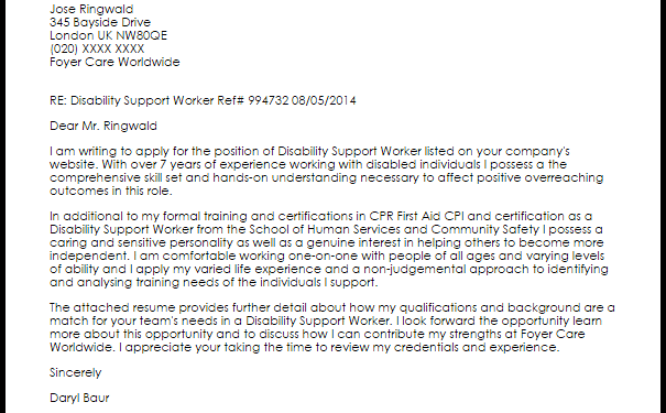 travailleur de soutien aux personnes handicapées