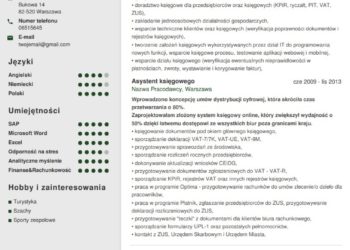 Exemple de CV pour un comptable
