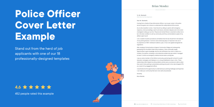 Exemples de lettre de motivation d'agent de police et conseils d'experts [Free] · CV.io