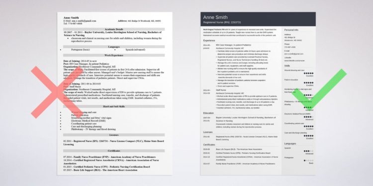 exemple de CV infirmier