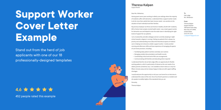 Exemples de lettre de motivation pour travailleur de soutien et conseils d'experts [Free] · CV.io