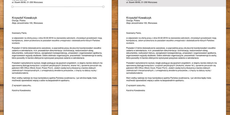 conceptions de lettre de motivation