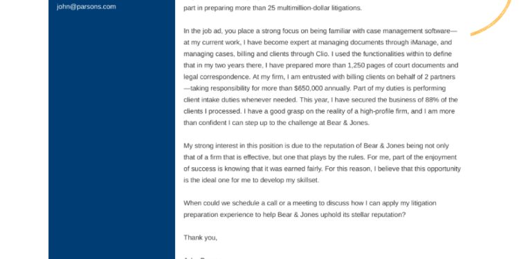 exemple de lettre de motivation assistante juridique