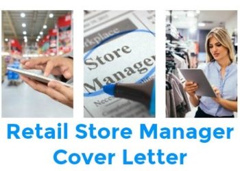 Collage de 3 images, 2 de gérants de magasin au travail et 1 offre d'emploi pour un gérant de magasin