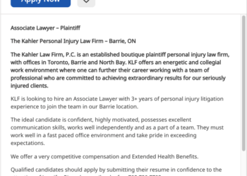 Exemple d'offre d'emploi du cabinet d'avocats Kahler