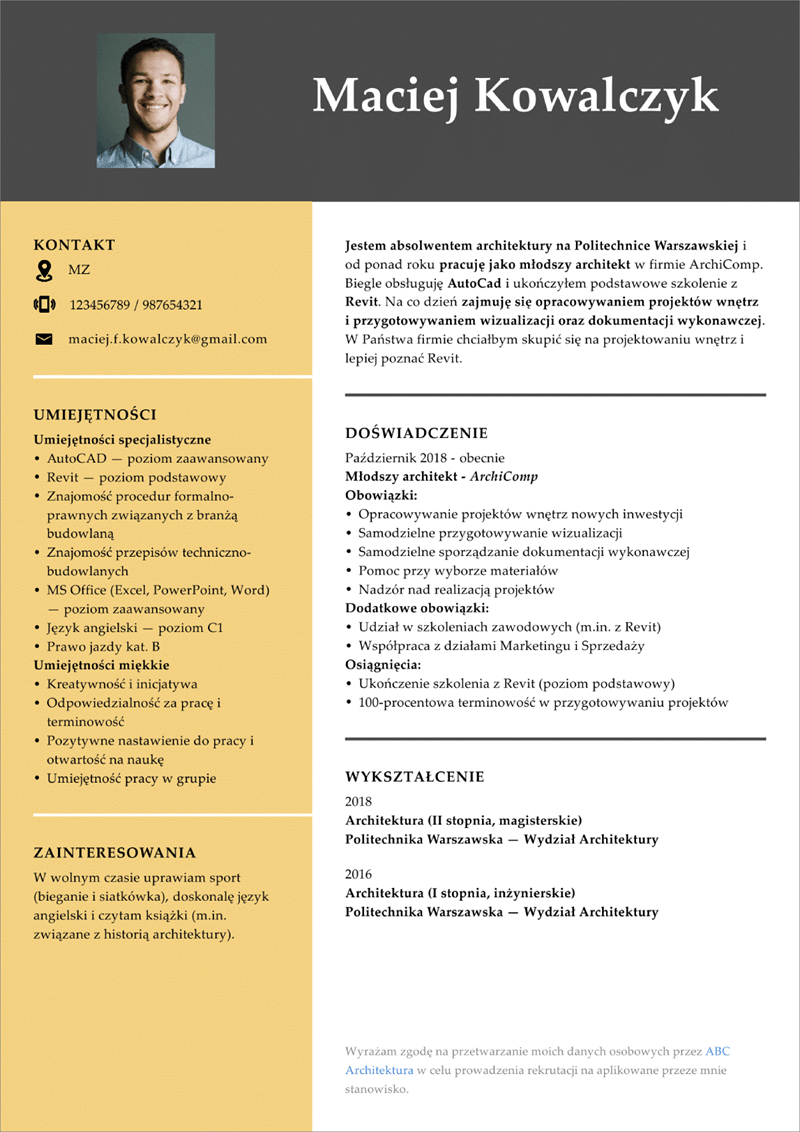 modèle de cv pdf