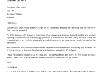 Exemple de lettre de motivation Upwork pour Word