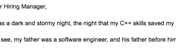 UNE "trop" lettre de motivation personnelle - le contraire d'un modèle de lettre de motivation.