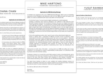 Exemples de lettre de motivation