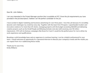 Exemple de lettre de motivation chef de projet marketing digital