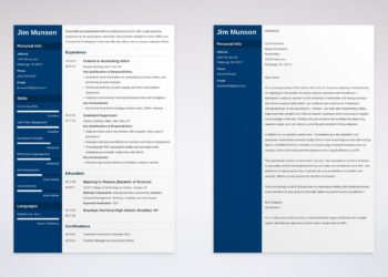 ensemble de curriculum vitae et lettre de motivation d'étudiant universitaire