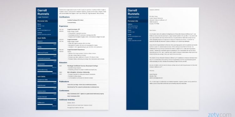 curriculum vitae et lettre de motivation d'assistant juridique