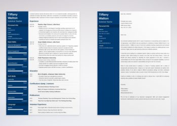 curriculum vitae et lettre de motivation d'enseignant suppléant