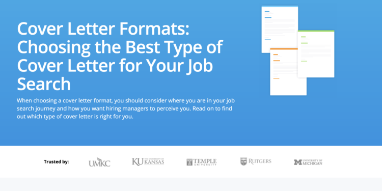 Formats de lettre de motivation - Choisir la meilleure lettre de motivation