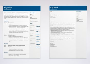 CV paraprofessionnel et lettre de motivation