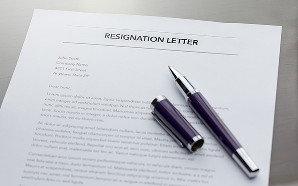 Modèles de lettre de démission |  Michael Page