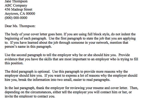 Exemple de comment rédiger une bonne lettre de motivation